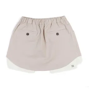 Minigonna Beige E Bianca Bambina E Teen