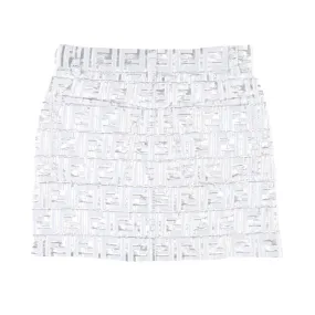 Minigonna Fendi Argento Bambina E Ragazza